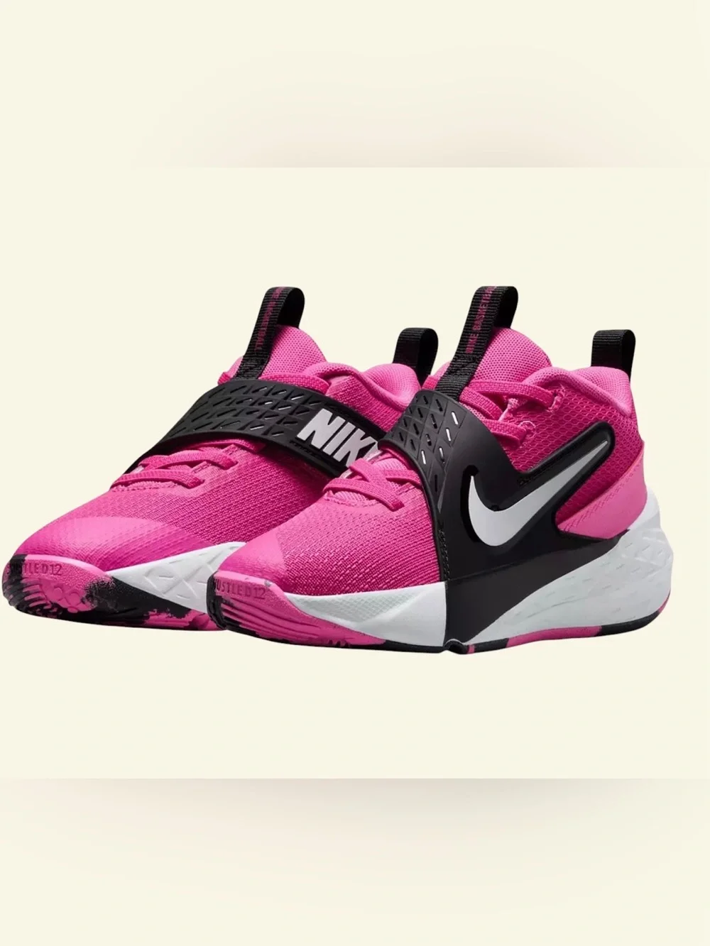 Nike Team Hustle D12 Sneakers Big Kids Size 7Y/ Fits Size 8.5 Women NEW